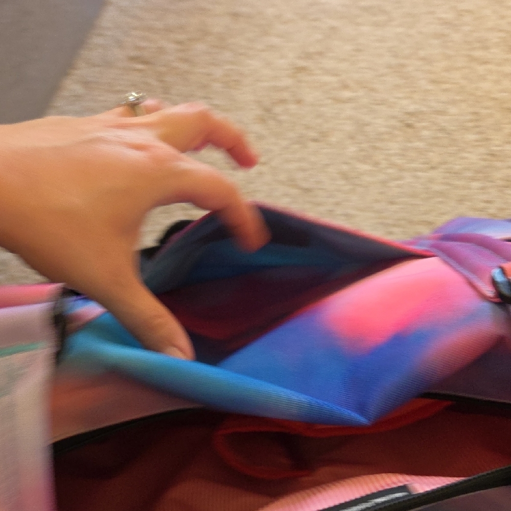 Herschel Supply Company Tie-Dye Pink & Blue Travel Duffel - Picture 7 of 12